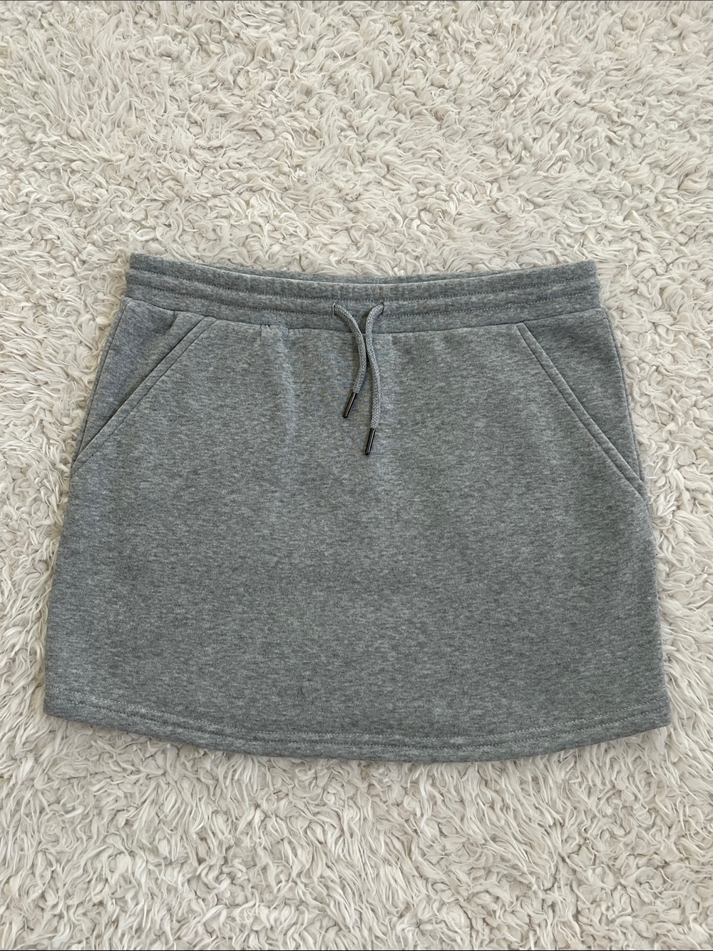 Gray High Res Drawstring Sweat Skirt Athletic Gym Size Medium